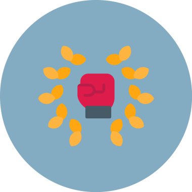 Boks eldiveni simgesi, vektör illüstrasyonu