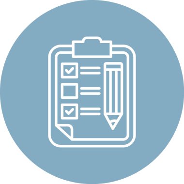 Kontrol listesi. Web simgesi basit illüstrasyon