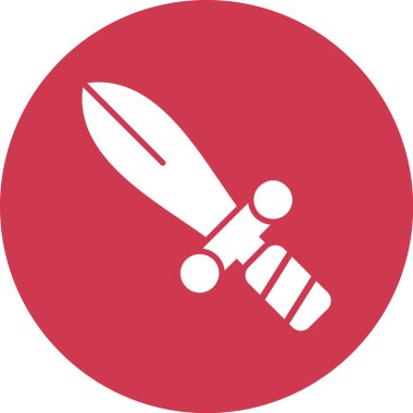 Askeri bıçak simgesinin vektör çizimi