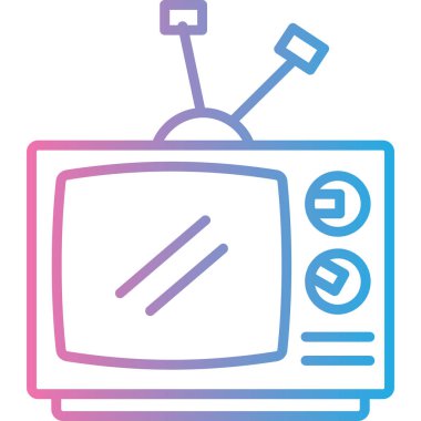 Televizyon. Web simgesi basit illüstrasyon