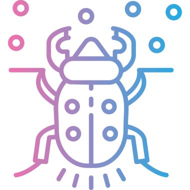 Böcek. Web simgesi vektör illüstrasyonu