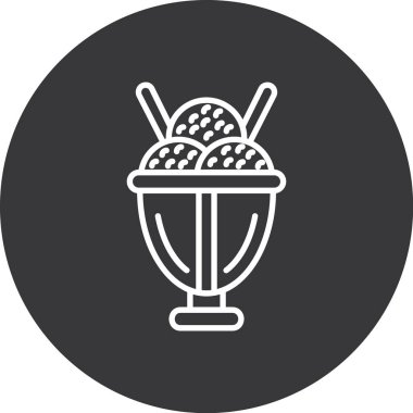 dondurma ikonu vektör illüstrasyonu