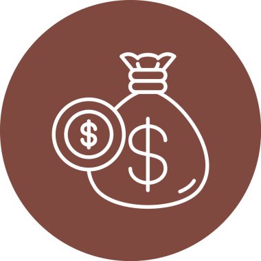 Vektör para simgesi, vektör illüstrasyonu