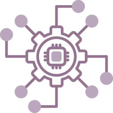 Bir dişli simgesinin vektör illüstrasyonu