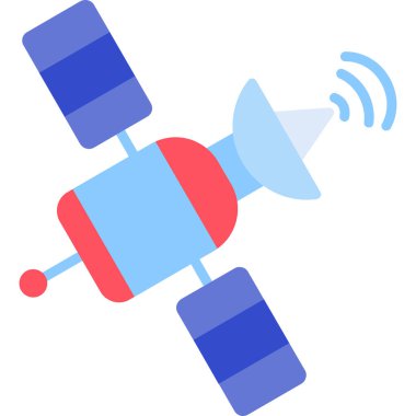 Uydu. Web simgesi basit illüstrasyon