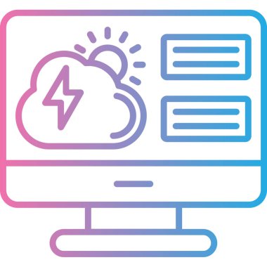 Bulut simgesi vektör illüstrasyonu