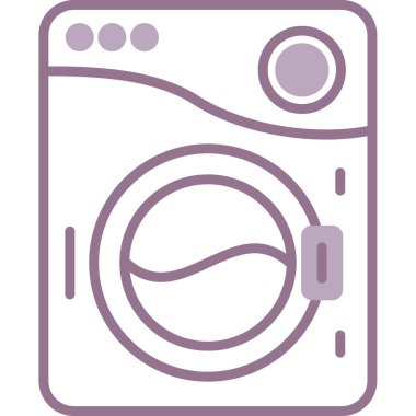 Çamaşır makinesi. Basit resimleme