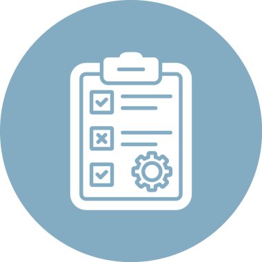 Soyut arkaplanda kontrol listesi simgesi izole edildi