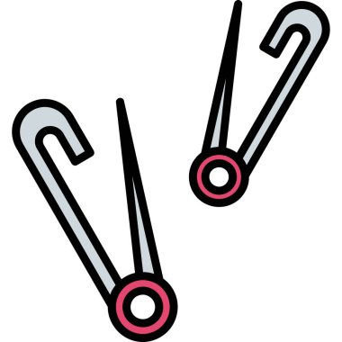 makasın iki renk simgesi, vektör illüstrasyonu