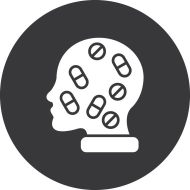 Beyin. Web simgesi basit tasarım