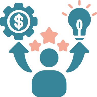 finansal fikir düz sembol simgesi