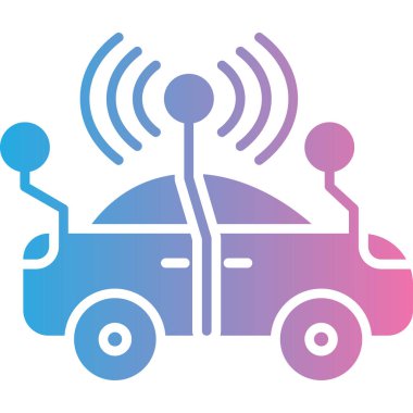 Araba simgesinin vektör illüstrasyonu