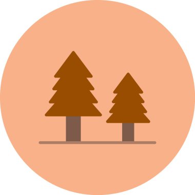 Orman. Web simgesi basit illüstrasyon