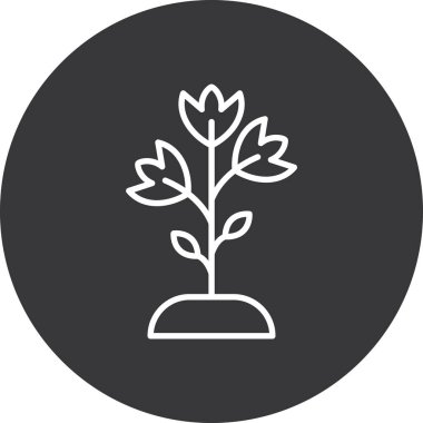 Bir bitki simgesinin vektör illüstrasyonu