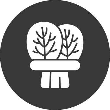 Ağaç simgesinin vektör illüstrasyonu