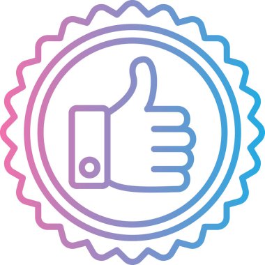 başparmak yukarı simgesi, vektör illüstrasyonu