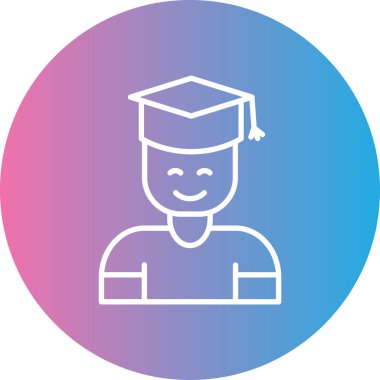 Mezuniyet kap simge vektör çizim