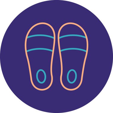 Terlik simgesinin vektör illüstrasyonu