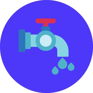 Su. Web simgesi basit illüstrasyon