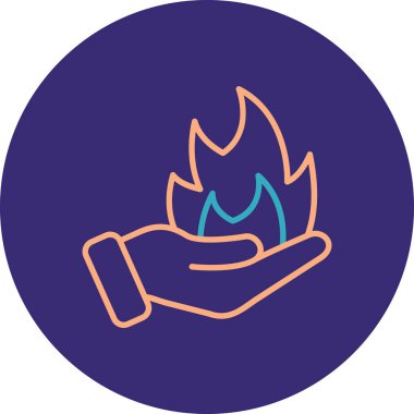 Şenlik ateşi. Web simgesi basit illüstrasyon