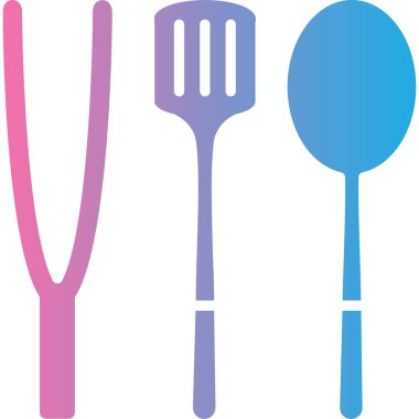 vektör kaşık simgesi seti