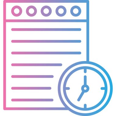 Saat. Web simgesi basit illüstrasyon