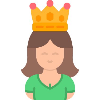 Dişi taç düz simgesi