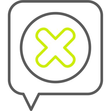 İptal et. Web simgesi basit illüstrasyon