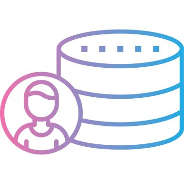 veritabanı gradyan renk simgesi, veritabanı, veritabanı, veritabanı, sunucu. sunucu veri tabanı, veritabanı, veritabanı sunucusu. izole vektör illüstrasyonu