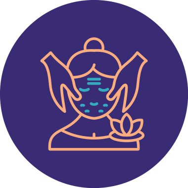 Nilüfer çiçekli bir kadının vektör çizimi