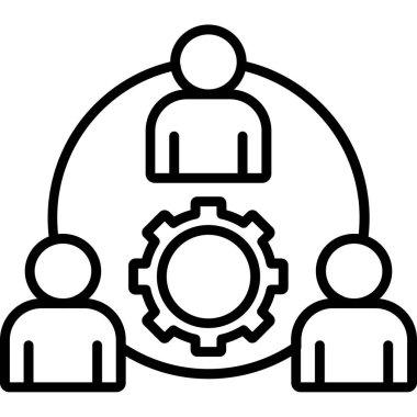 Takım çalışması. Web simgesi basit tasarım