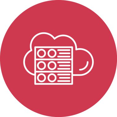 bulut depolama ikonu vektör illüstrasyonu