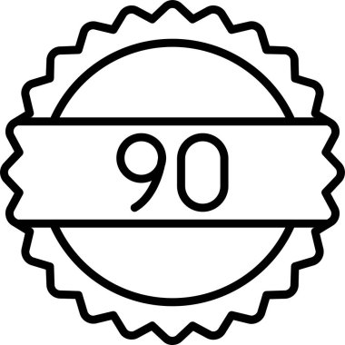 numara 9 satır vektör simgesi