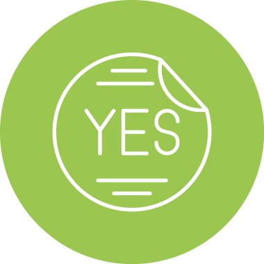 evet vektör simgesi modern tasarım illüstrasyonu