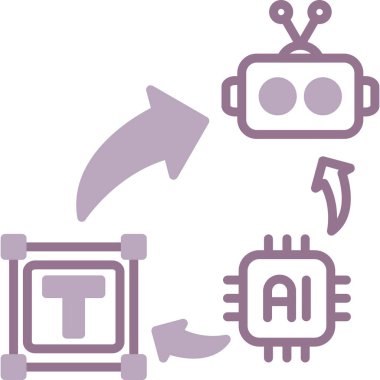 robot. Web simgesi basit illüstrasyon