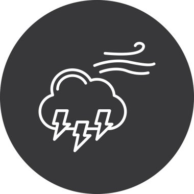 vektör fırtına bulutu simgesi
