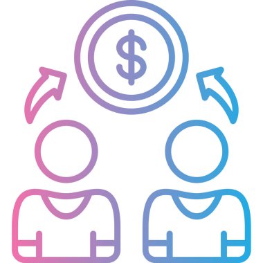 Dolar. Web simgesi basit illüstrasyon