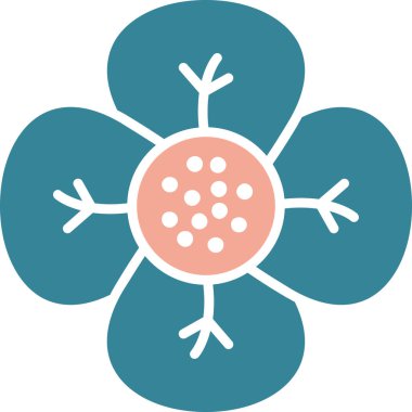 Çiçek. Web simgesi basit illüstrasyon