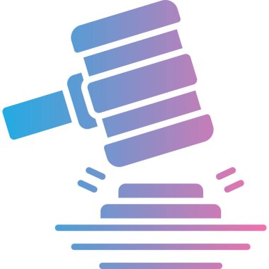 Yargıç Gavel. Basit illüstrasyon