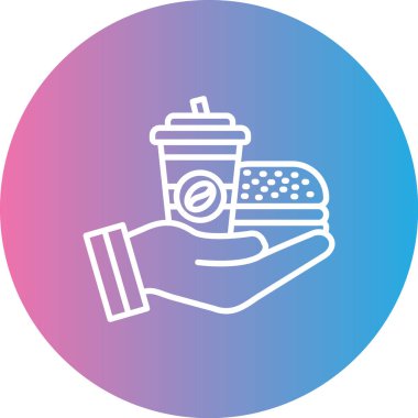 Hamburger ikonu. Basit resimleme