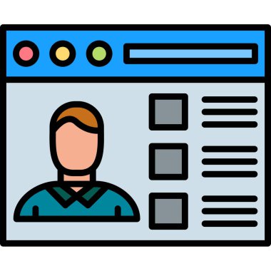 iş arama çalışanı simgesi