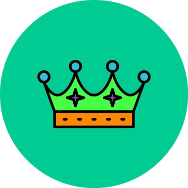 Taç ikonu. vektör illüstrasyonu