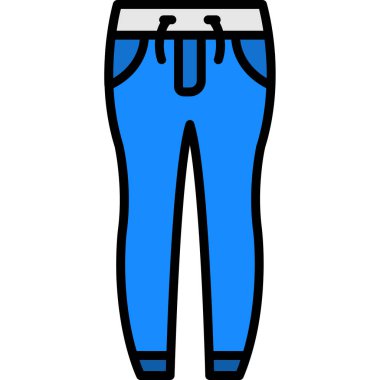 Pantolon. Web simgesi basit illüstrasyon