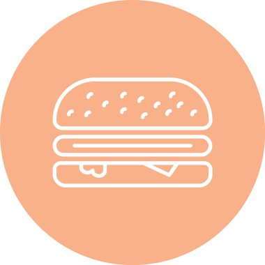 Yiyecek ve içecek ikonunun vektör illüstrasyonu