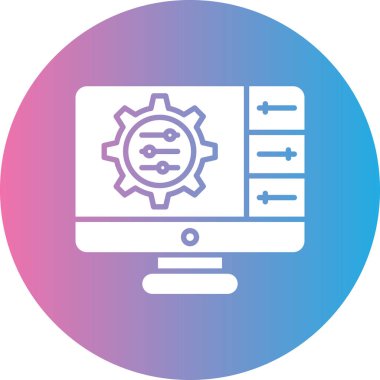 Bilgisayar. Basit simge basit resimleme