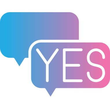 evet ileti vektör çizimi tasarımı