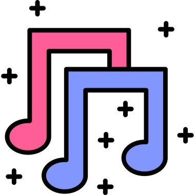 Müzik. Web simgesi basit illüstrasyon