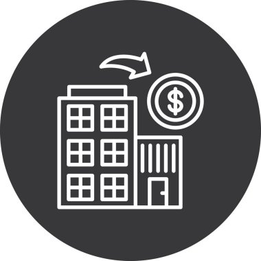 İş ve finans simgesinin vektör illüstrasyonu