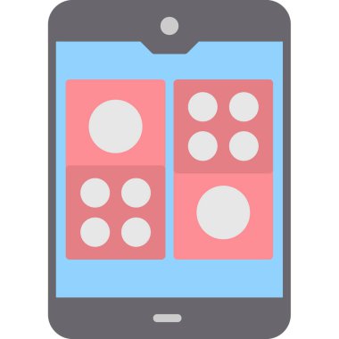 Cep telefonu simgesi, vektör illüstrasyonu