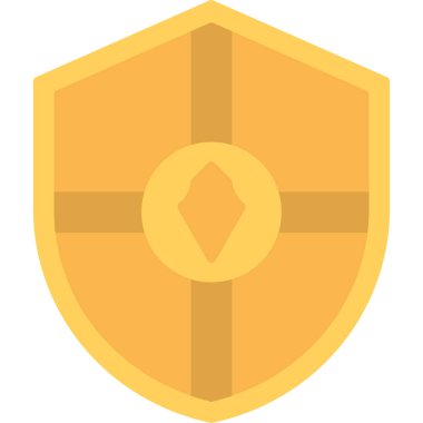 Kalkan. Web simgesi basit illüstrasyon